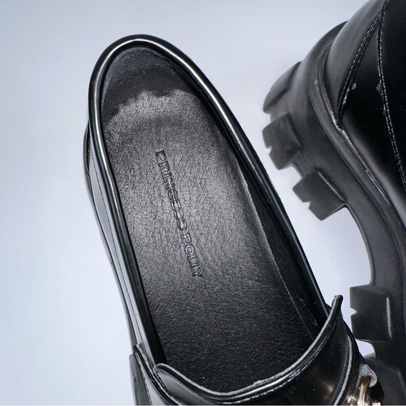 Princess Polly Women’s Sz 6 PENNY LANE PLATFORM LOAFERS Chunky Slide On - BLACK - Picture 13 of 15